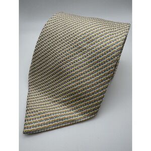 Joseph & Lyman Tie Mens Silk Gold Blue Woven‎ Check Wrinkle Free Bloomingdales